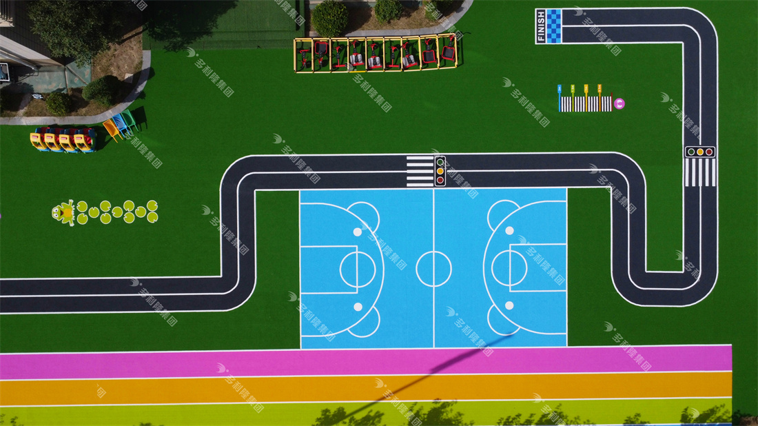 幼儿园户外场地设计,幼儿园人造草坪